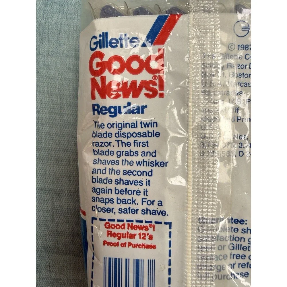 Vintage Gillette Good News Twin Blade 12 Pack Disposable Razors New Sealed 1987